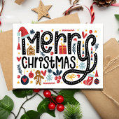 Joyeux Noël | Carte postale de voeux de vacances