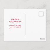 JOYEUX NOËL | Carte postale florale de vacances (Dos)