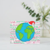 Joyeux Noël Carte Postale Langues du Monde (Debout devant)