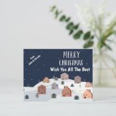 Joyeux Noël Carte postale Modèle Design (Debout devant)