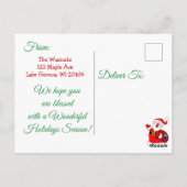 Joyeux Noël Carte postale personnalisée (Dos)