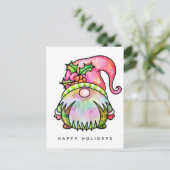 JOYEUX NOËL | Carte postale Tie Dye Hippy Gnome (Debout devant)