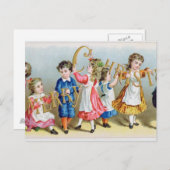 Joyeux Noël', carte postale victorienne (Devant / Derrière)