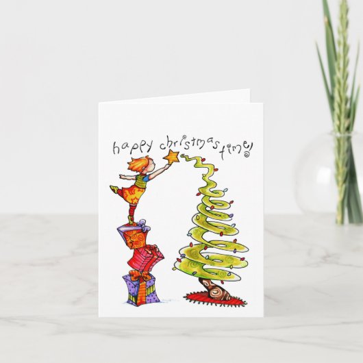 "Joyeux Noël" Carte pour notes de vacances (Devant)