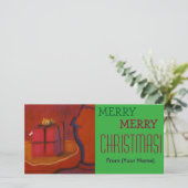 Joyeux Noël Carte pour notes personnalisable (Debout devant)