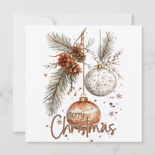 Joyeux Noël carte rustique (Dos)