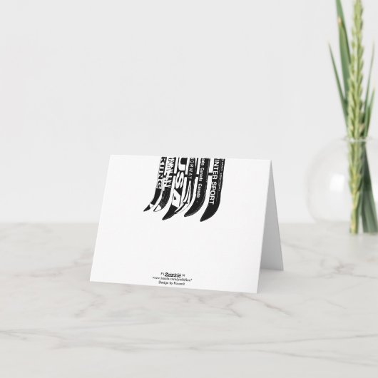 Joyeux Noël Carte Ski Boot Lame De Neige (Dos)