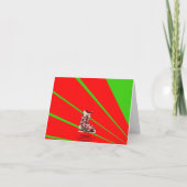 Joyeux Noël Carte Ski Boot Winter Sport (Dos)