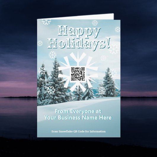 Joyeux Noël Carte Snowflake avec QR Code