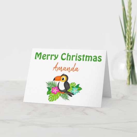 Joyeux Noël Carte Toucan (Devant)