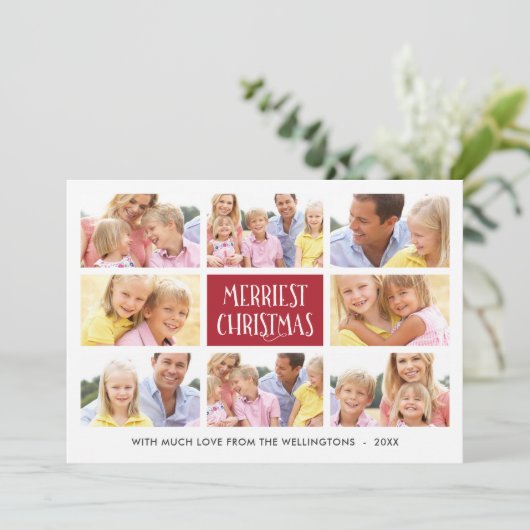 Joyeux Noël | Carte Vacances Multiphoto (Debout devant)