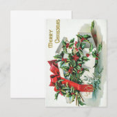 Joyeux Noël Carte Vintage (Devant / Derrière)