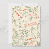 Joyeux Noël Cartes de Noël dessinées à la main (Dos)