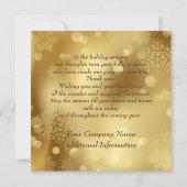 Joyeux Noël. Cartes d'entreprise du logo personnal (Dos)