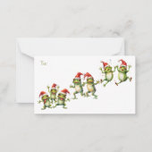 Joyeux Noël Cartes Notes Plates Cadeaux Grenouille (Devant)