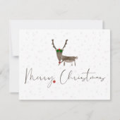 Joyeux Noël Cerf et carte de voeux ornementale (Devant)