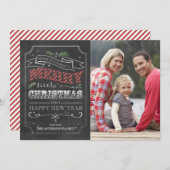 Joyeux Noël Chalkboard - carte photo (Devant / Derrière)