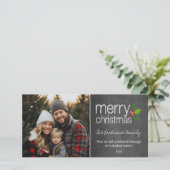 Joyeux Noël Chalkboard Carte photo de vacances (Debout devant)