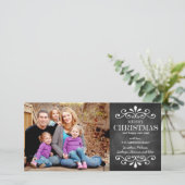 Joyeux Noël Chalkboard Carte photo de vacances (Debout devant)