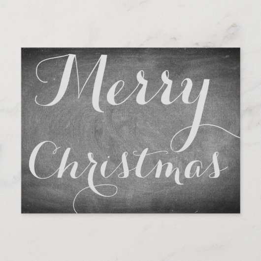 Joyeux Noël Chalkboard Typographie Carte personnal (Devant)