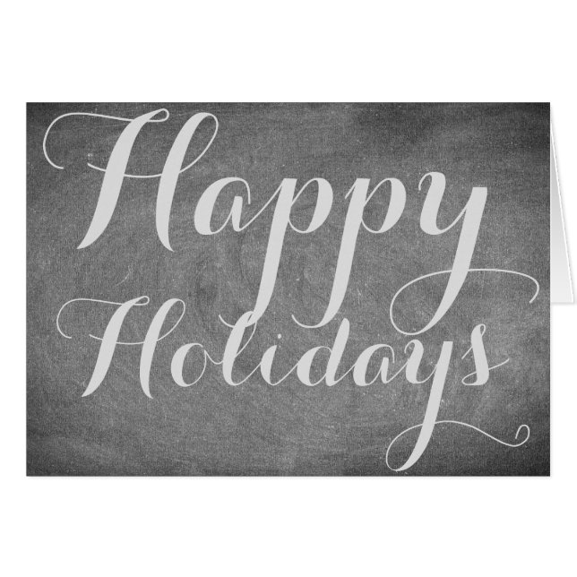Joyeux Noël Chalkboard Typographie noir blanc (Devant horizontal)