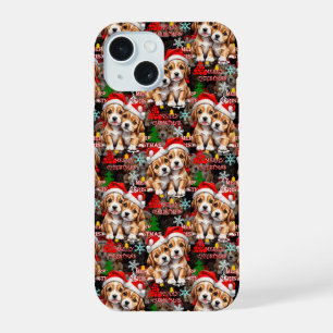 Joyeux Noël Chapeau de Père Noël Chien Design - No