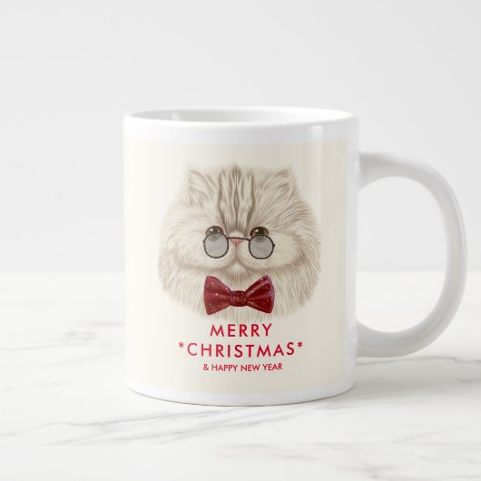 Joyeux Noël Chat Jumbo Mug (Droite)