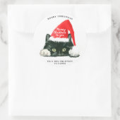 joyeux noël chat sticker de noël méga mignon (Sac)