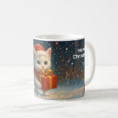Joyeux Noël - Chat - Tasse Cadeau (Devant droit)