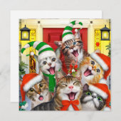 Joyeux Noël Chats Carte de séjour (Devant / Derrière)