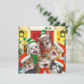 Joyeux Noël Chats Carte de séjour (Debout devant)
