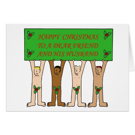 Joyeux Noël Cher ami et son mari (Devant horizontal)