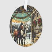 Joyeux Noël Chevaux de Dessin Animé (devant)