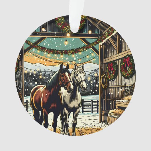 Joyeux Noël Chevaux de Dessin Animé (devant)