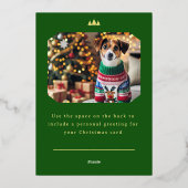 Joyeux Noël Chicago Green Foil Carte photo (Verso)