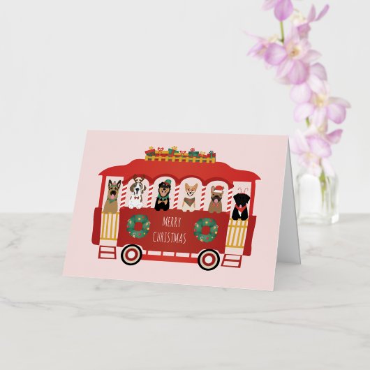 Joyeux Noël Chiens de vacances Trolly (Orchidée)