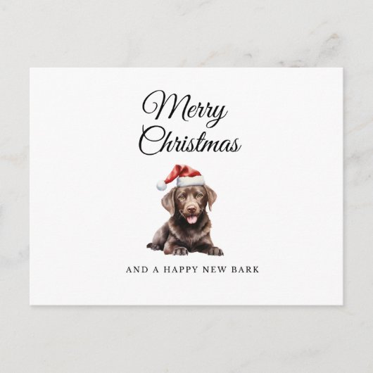 Joyeux Noël chocolat de laboratoire carte postale  (Devant)