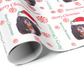Joyeux Noël CKCS Santa Papier Cadeau (Coin rond)