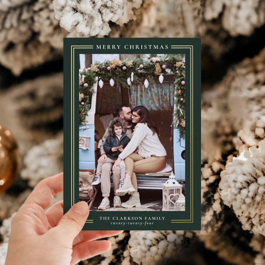 Joyeux Noël classique Carte photo