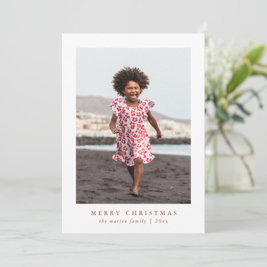 Joyeux Noël classique Carte photo d'impression (Debout devant)