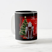 Joyeux Noël Classique Père Noël Conçu Café Mug (Devant gauche)