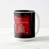 Joyeux Noël Classique Père Noël Conçu Café Mug (Devant droit)