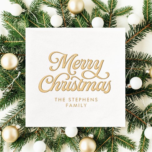 Joyeux Noël classique rétro script fête de vacance