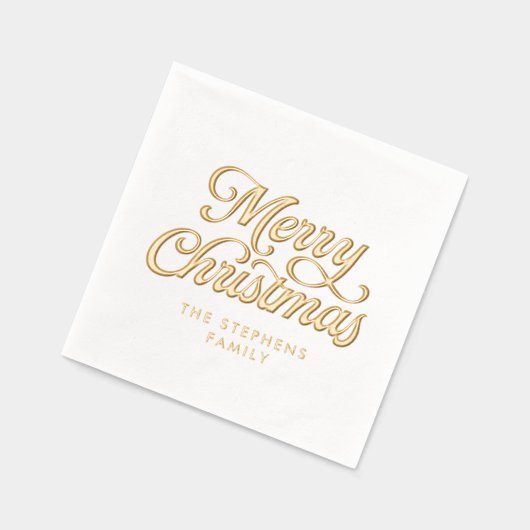 Joyeux Noël classique rétro script fête de vacance (Gauche)