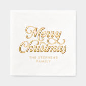 Joyeux Noël classique rétro script fête de vacance (Recto)