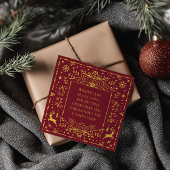 Joyeux Noël Classique Rouge Nordique Carte de vaca