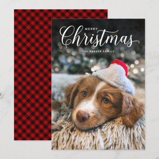 Joyeux Noël classique Type Carte photo (Devant / Derrière)