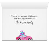 Joyeux Noël classique Voiture aquarelle (Intérieur Horizontal (Bas))