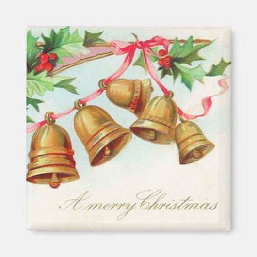 Joyeux Noël cloches Magnet Vintage (Devant)