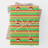 Joyeux Noël Cochon Feuilles papier enveloppant caf (En situation)